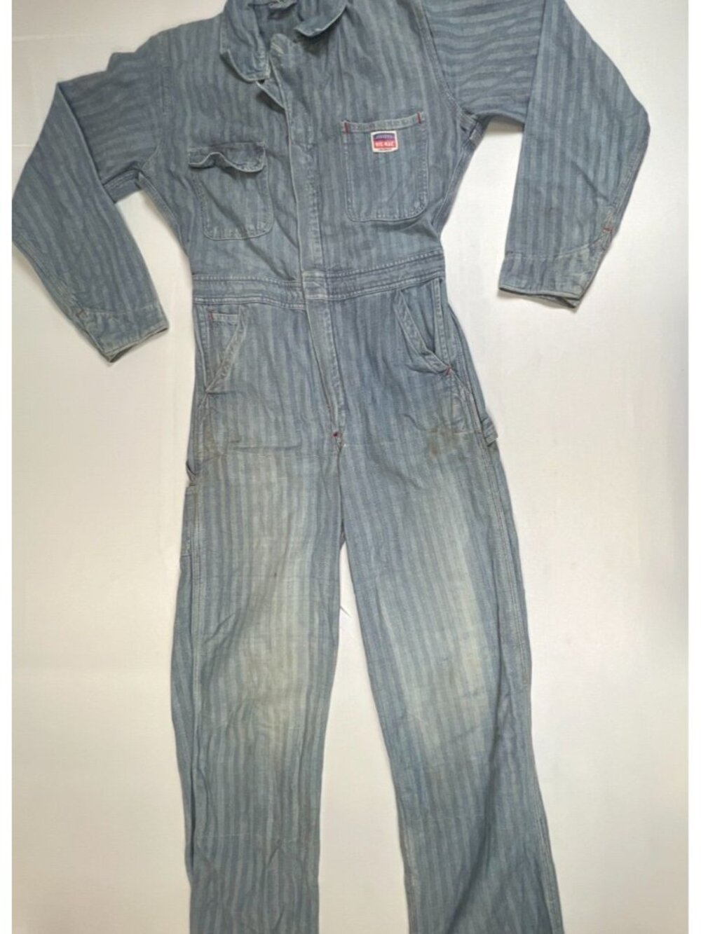 Vintage 60s 70s Big Mac Herringbone Twill Coveralls Mens 30x29 Size 18 Workwear